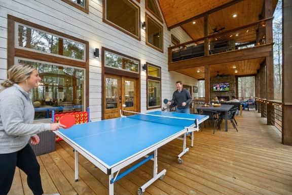 NEW! Forest Views | Hot Tub | Game Room | Arcade