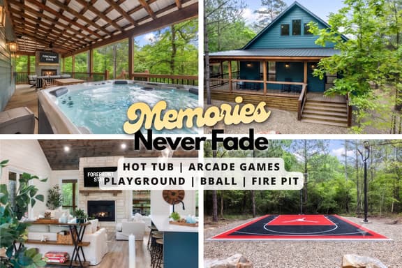 NEW! Hot Tub, Arcade, Creek, Bball Court, King Bds